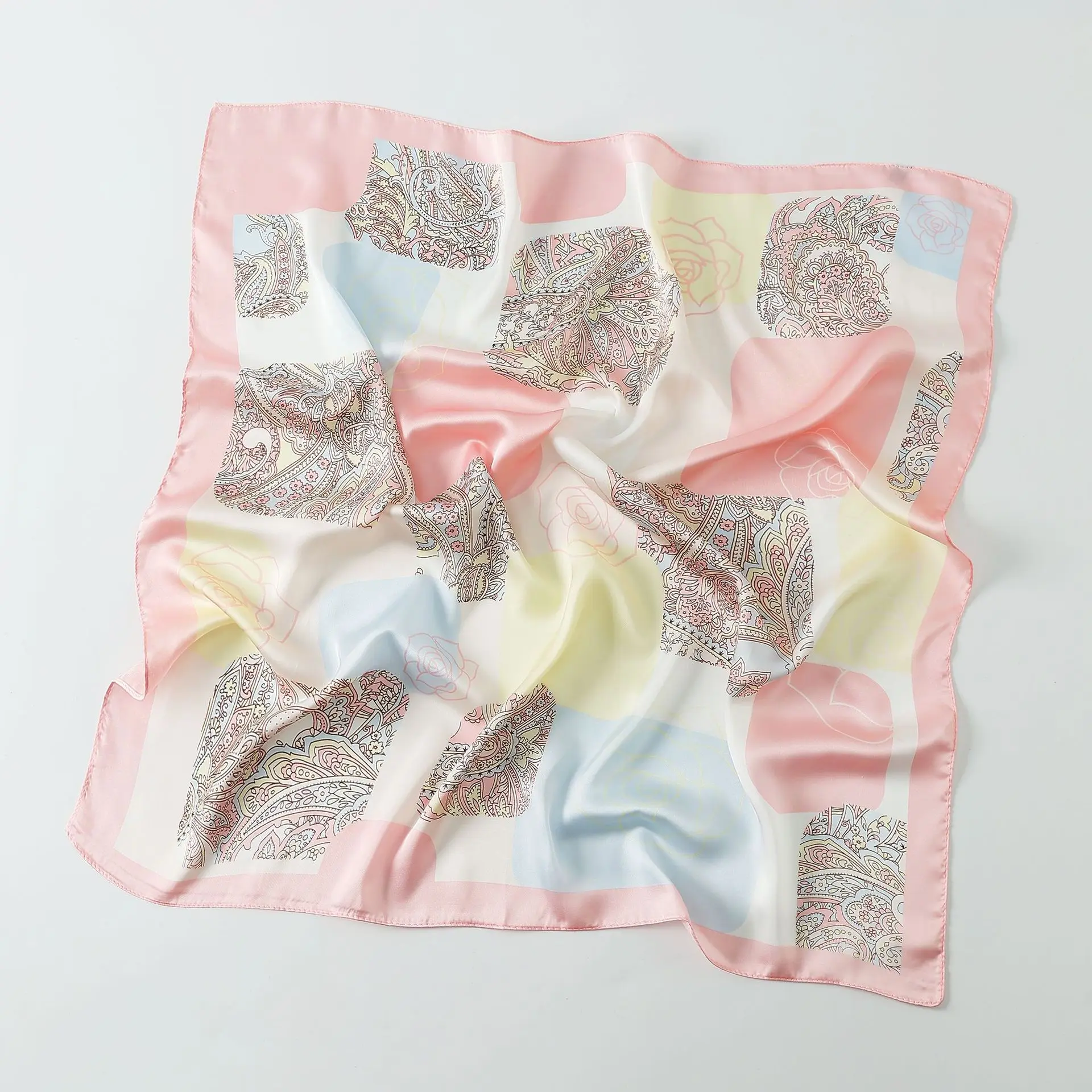 

New Lightweight Real Silk Scarves Printed women Square scarves Silk scarves hairbands And Ribbons Now Available 8SJ102