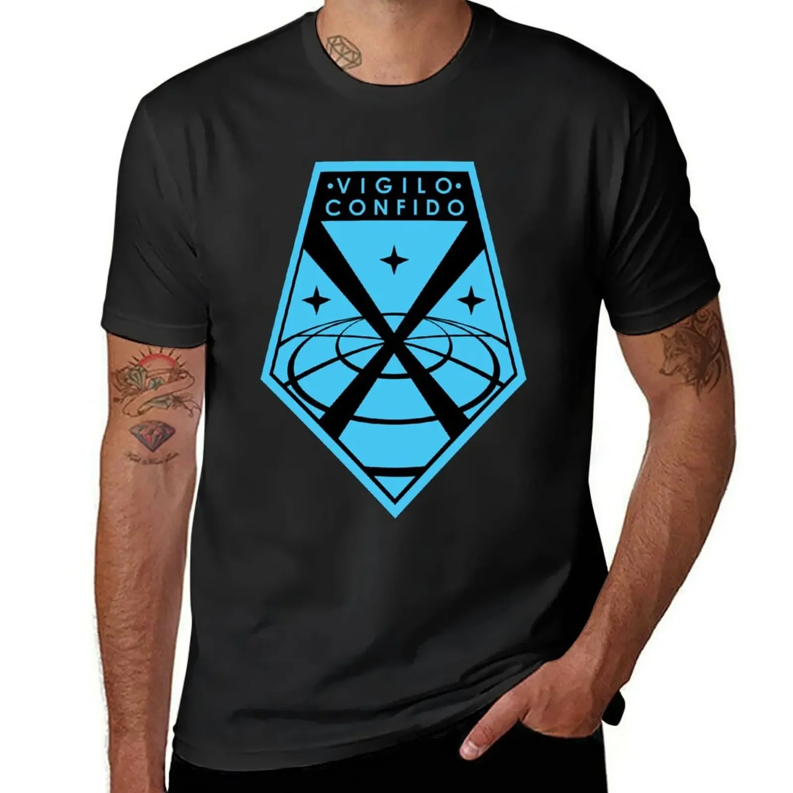 Vigilo Confido XCOM Logo Classic T-Shirt customs shirts graphic tee Aesthetic clothing mens fashion