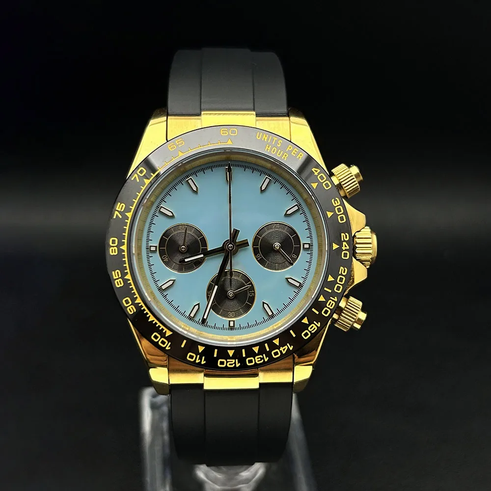 VK63 watch men's chronograph quartz movement stainless steel men's watch custom logo sapphire glass VK63 movement watch
