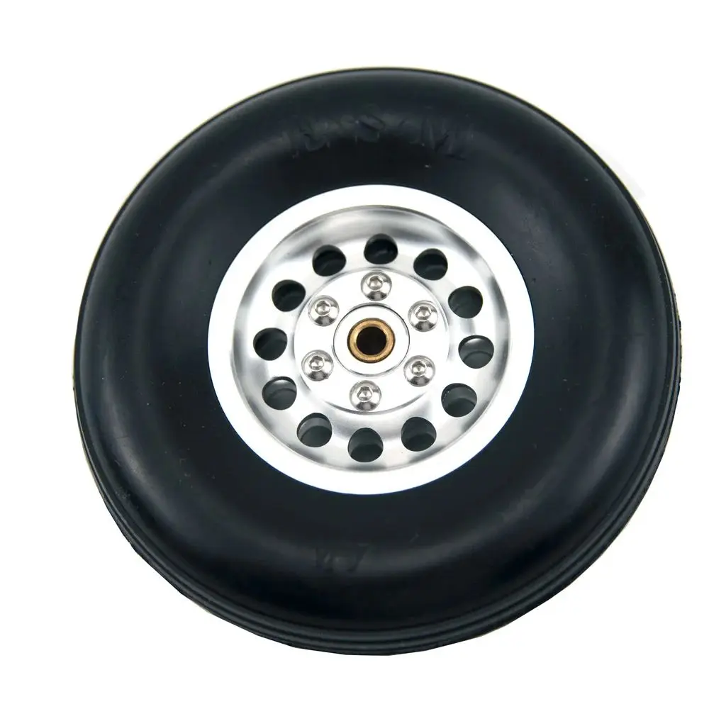 2Pc Solid Rubber Wheel With Aluminum Hub Tire 1.75\