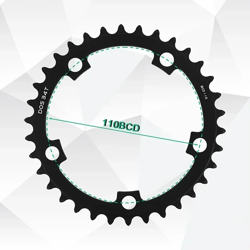 BUCKLOS 110 BCD Fahrradkettenblatt 34/36/39/50/52/53T Rennrad-Kettenrad Doppelgang-Kettenkrone für SHIMANO R7000 R8000 – Detail 21