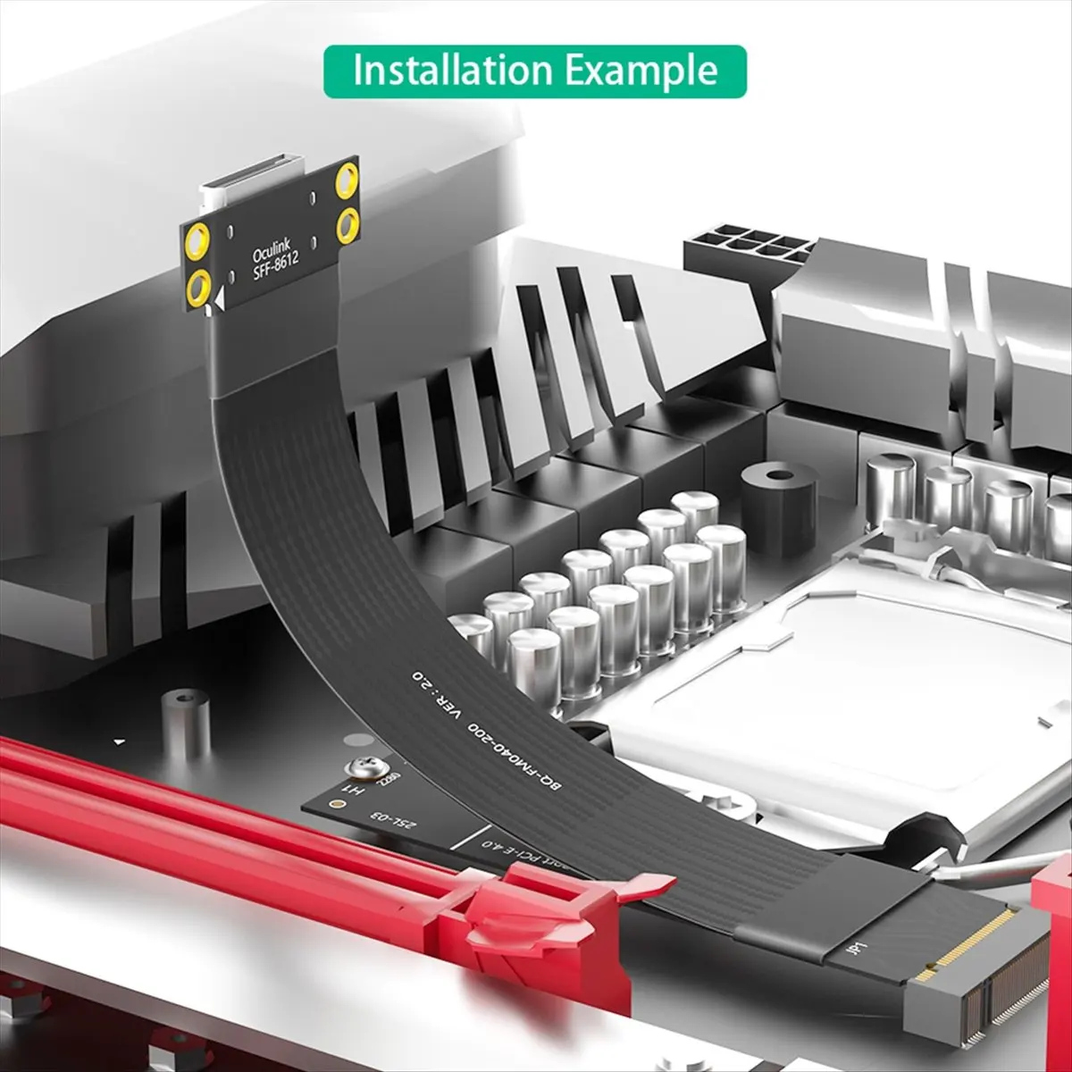 

Стабильный удлинительный кабель M.2 NVME к Oculink 4i PCIE4.0 для видеокарты SSD, адаптер M2 M с ключом SFF-8612
