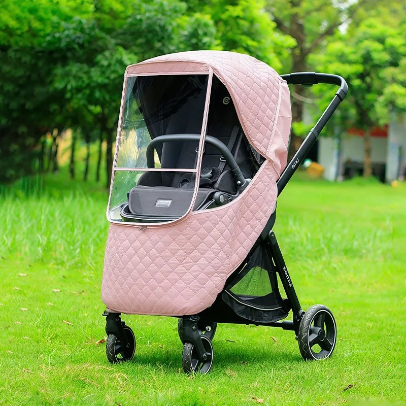 Baby Stroller Rain Cover Windshield Universal Baby Stroller Protective Car Canopy