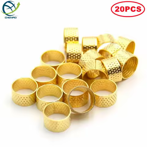 20Pcs/Lot Tone Open Top Tailors Sewing Metal Thimble Gold/Silver Adjustable Sewing Top Ring DIY Cross Stitch Thimble Hoop