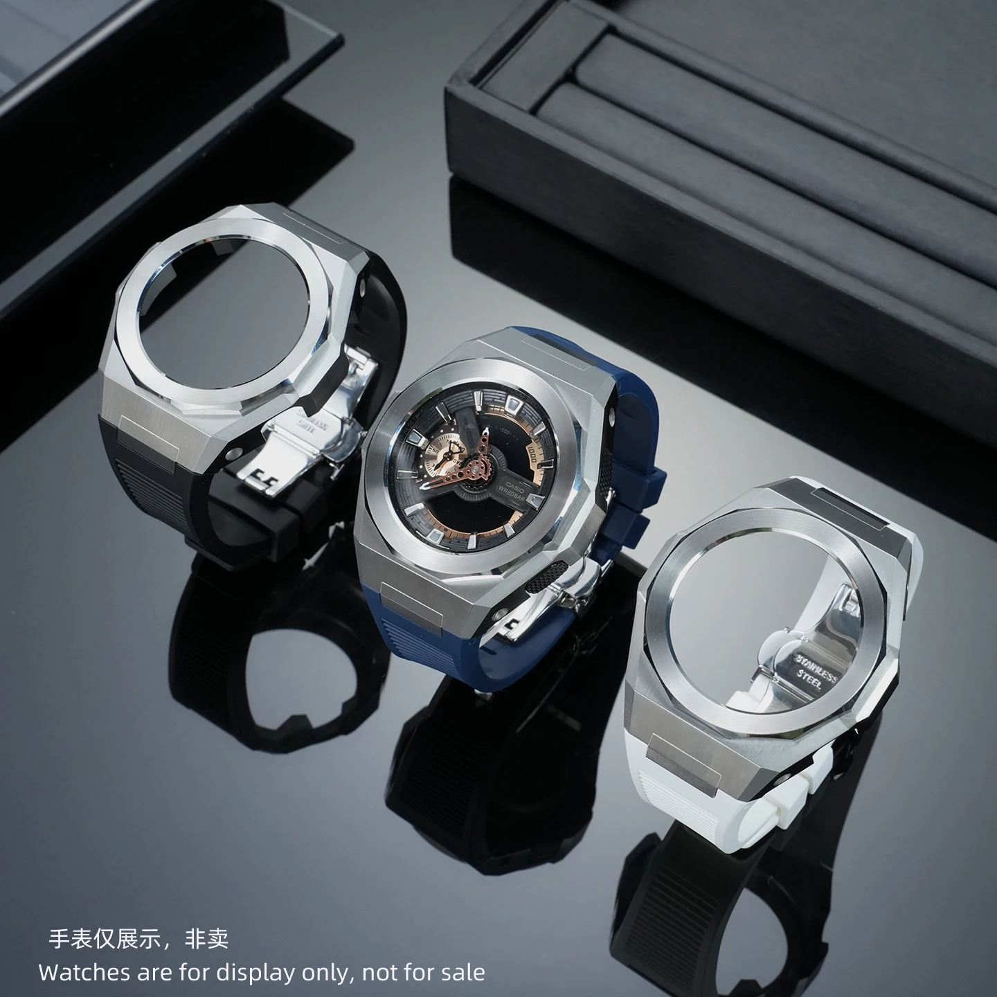 

Full Metal Conversion Kit For Casio GA-110GB GA-100 GA-120 GA-140 GD Black Warrior Modified Stainless Steel Metal Case Strap Set