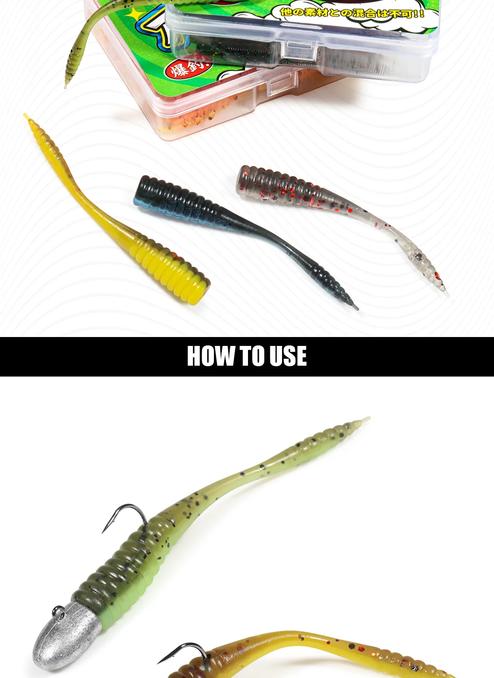 Palisander 48mm TPR Schwimmende Micro Köder Nadel Schwanz Ajing Weiche Wurm Angeln Köder Swimbaits Jig Rockfish Drop Shot ozean Meer 20 stücke – Detail 6
