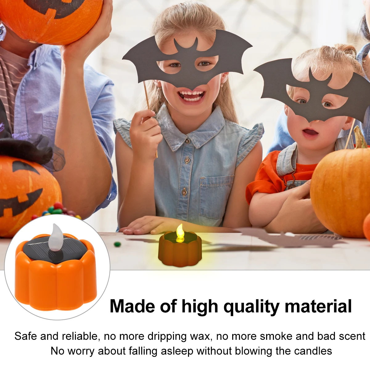 

1pc Pumpkin Light Halloween Decoration LED Flameless Candles Lamps Warm Glow Ghost House Atmosphere Rechargeable