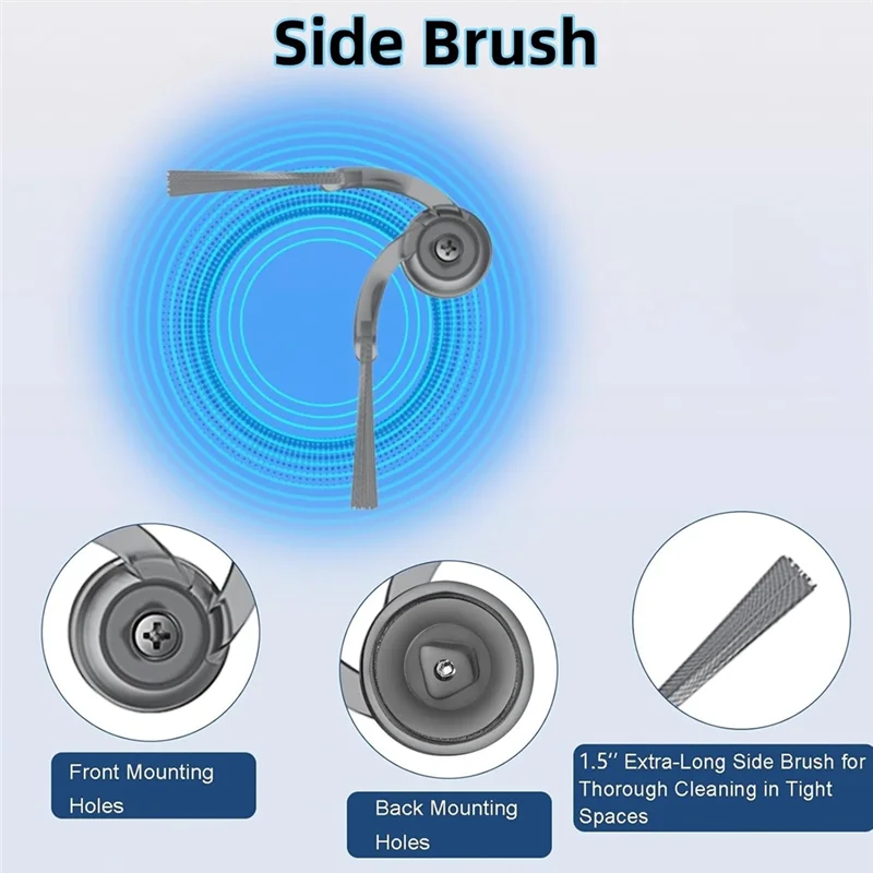 

TCF-For Roborock Qrevo Curv / P20 Pro Vacuum Accessories Replacement Parts Main Brush Side Brush Filter Mop Cloth Dust Bag