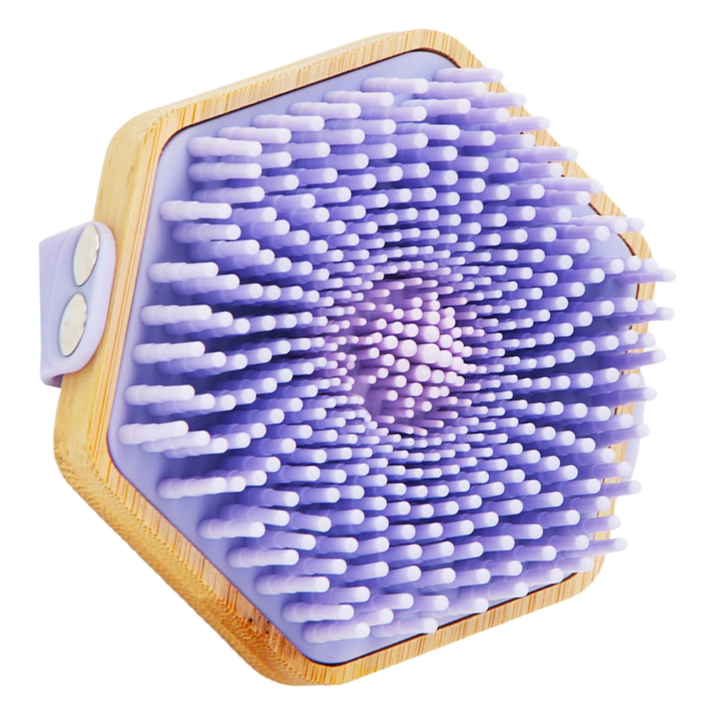 

Silicone Body Scrubber Bath Brush Shower Hexagon Washing Exfoliating Cleansing Massage Dry Wet Use Travel Home Skin Gentle