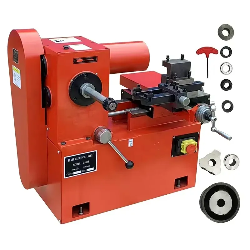 Hot Sale Karjoys C9335 Multifunctional Light Manual Metal Brake Disc Drum Lathe Machine for Cars Max 350mm Gear Type 1