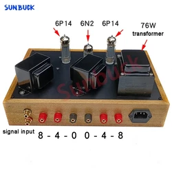 Sunbuck 6N2 6N1 푸시 6P14 EL84 진공관 앰프 2.0, 4W 클래스 A 싱글 엔드 튜브 앰프 DIY 키트