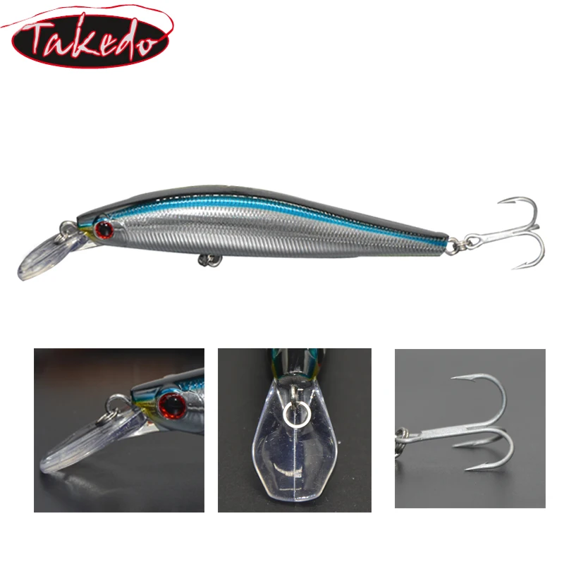 TAKEDO LB130 High Quality Long Cast 52g 130mm Pesca Leurre Sinking Hard Lure Fishing Lure 4 Color Salt Water Minnow Bait