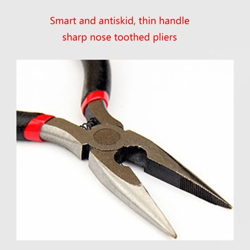 5inch Jewelry Plier Nose Toothed Pliers Stainless Iron Alloy Needle Nose Jewelry Making Handmade Tools Accessories