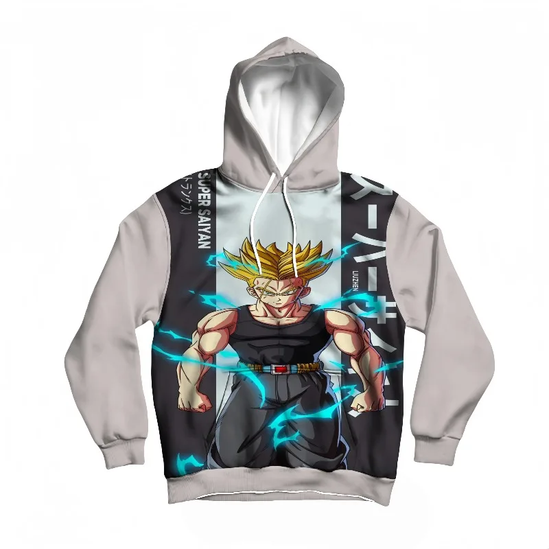 

Мужская осенне-зимняя толстовка с капюшоном Dragon Ball Super Saiyan 2 Gohan с эффектом молнии, аниме-дизайн, идеально подходит для фанатов