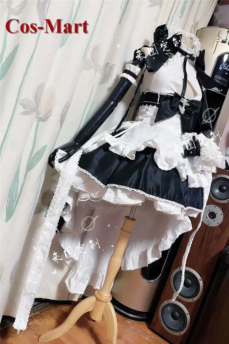 Cos-Mart Game Azur Lane KMS August Von Parseval Cosplay Costume Sweet Maid Dress Activity Party Role Play Clothing Custom-Make