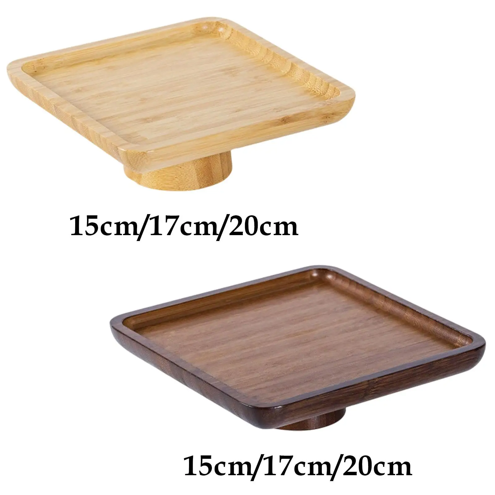 Square Cake Stand Buffet Riser Appetizer Serving Plate Snack Serving Platter with High Base for Tea Party Kitchen Centerpeice