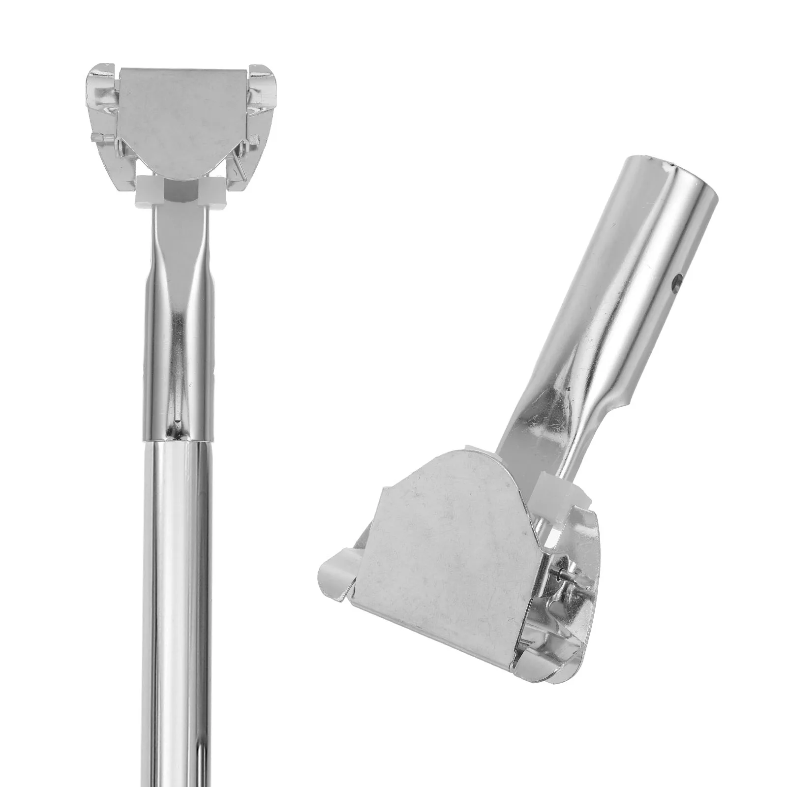 

2pcs Rod Clip Pole Head Replacement Stick Clip Stainless Steel Secure Easy Replacement Long Handle Mop Rod Clamp