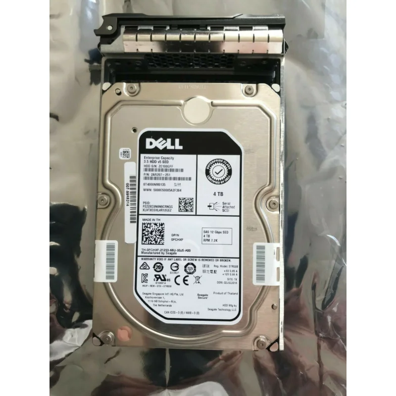 

FCHXF для DELL SEAGATE 4TB 7,2 K SAS 3,5 "12 Gb/s SED ST4000NM0135