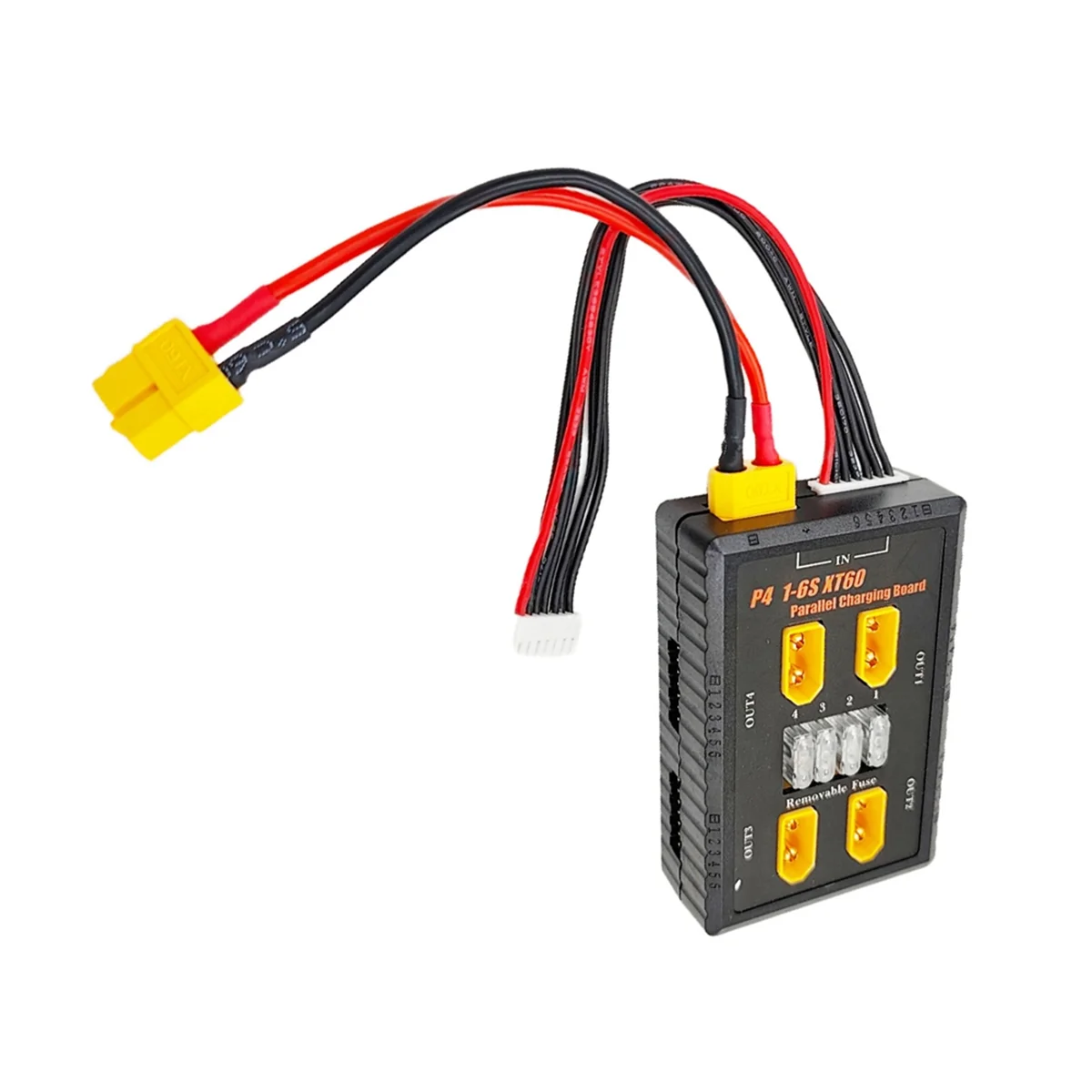 Supernew  P4 1-6S XT60 Plug Parallel Charging Board Support 20A Input 4 Channels Output for Rc Battery