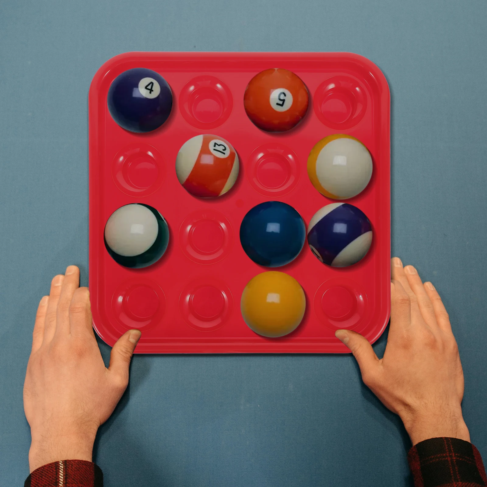 

Billiard Ball Tray Plastic Durable Snooker Pool Table Accessory Pool Ball Holder Organizer Storage Tray for Organizing