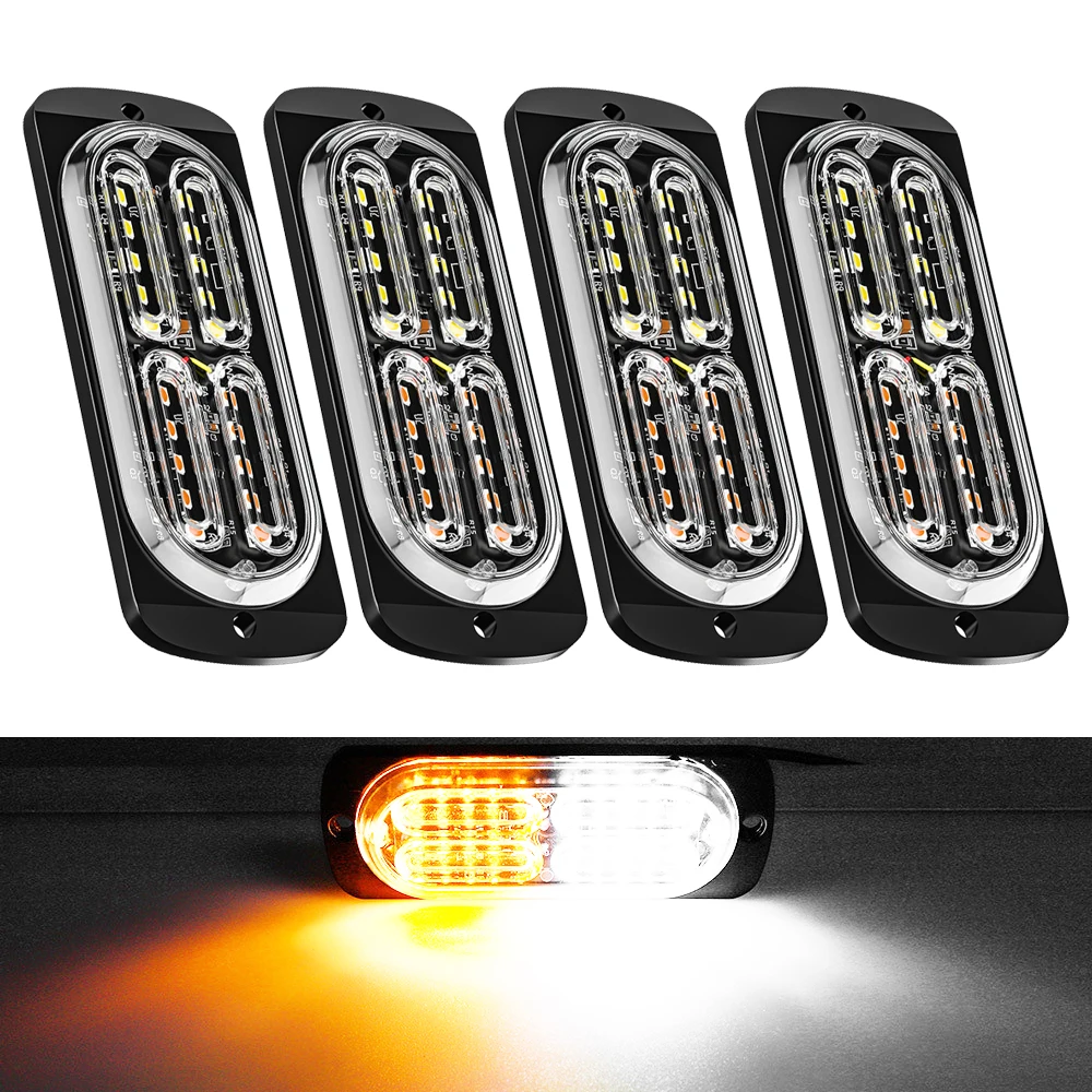 4X Ultra-Thin LED Emergency Light For Car Warning Flashing Firemen Police Emergency Light Ambulance Police Strobe Warning Light