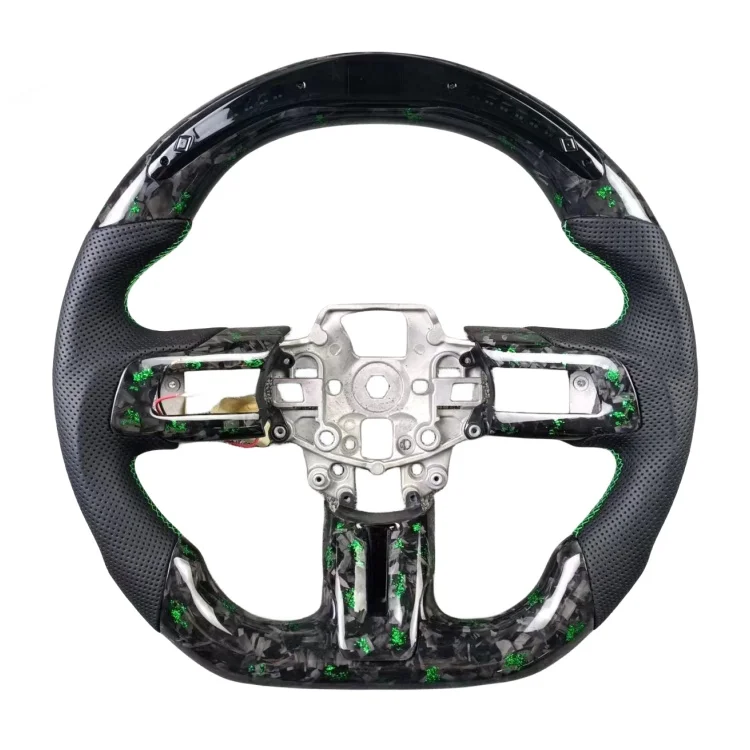 Sports customized real carbon fiber steering wheel for Ford Mustang steering wheel