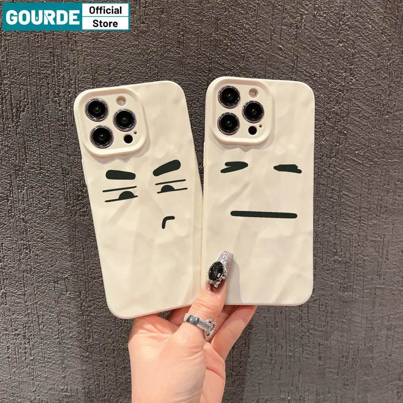 Gourde Funny Cute Face Look Pattern Couple Case for Iphone 15 14 12 13 11 Pro Max IP 7 8 Plus Iphon X XS XR Xs Max