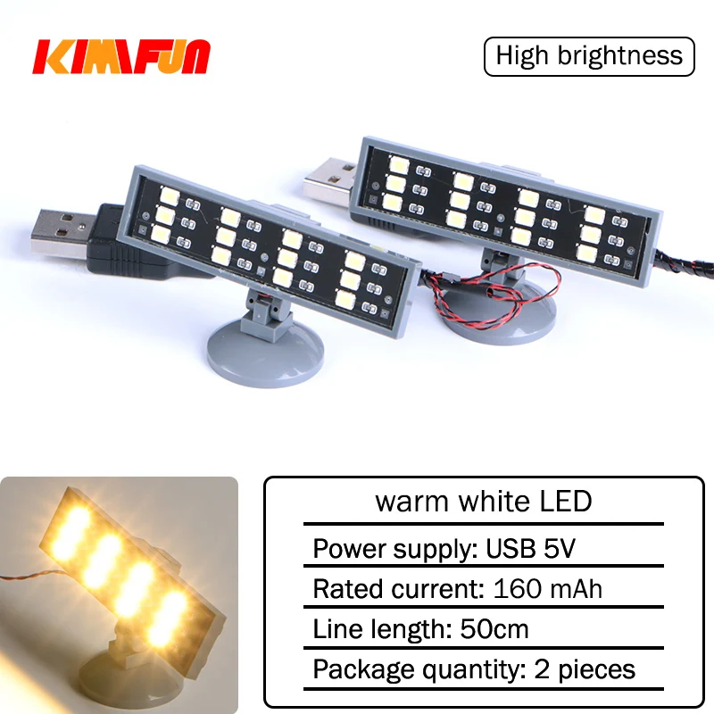 2 Stück Bausteine Universelle DIY LED-Beleuchtung RGB-Steine MOC-Spielzeug mit USB-Anschluss Buntes Weißes Warmes Spotlicht-Set für LEGO