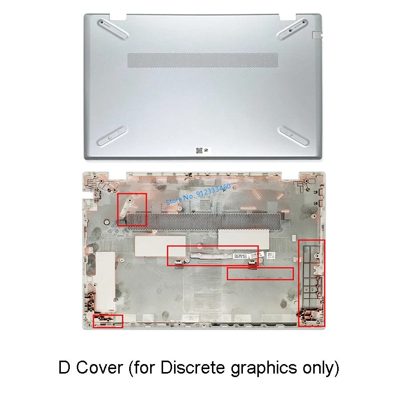 Imagem -03 - Laptop Lcd Tampa Traseira Superior Tampa Traseira para hp Pavilion 15-cs 15-cw Tpn-q208 Tpn-q210 Painel Frontal Palmrest Caixa Inferior Superior Ouro Novo
