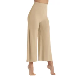 MiDee Cropped Wide Leg Pants for Girls Women Modern Ballet Dance Trousers Contemporary Lyrical Gymnastics Dance Costume Adult