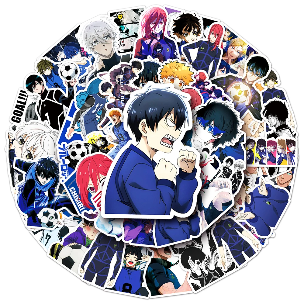 10/30/50pcs Cool Nagi Bachira Blue Lock Stickers Isagi Chigiri Anime Sticker Waterproof Suitcase Luggage Notebook Shidou Decals