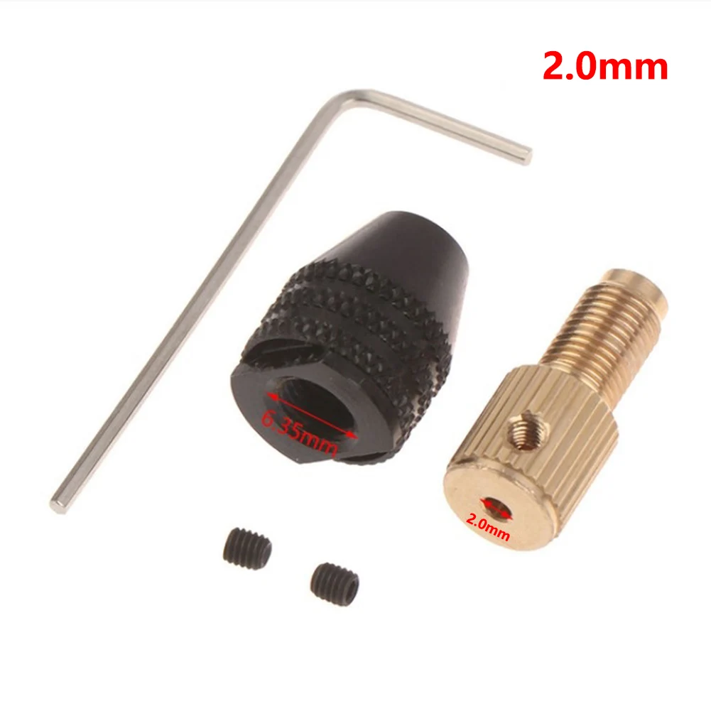 0.3mm-4mm Electric Motor Shaft Mini Chuck Fixture Set Aluminum Alloy Carbon Steel Clamp For Hex Handle Screwdriver Replacement