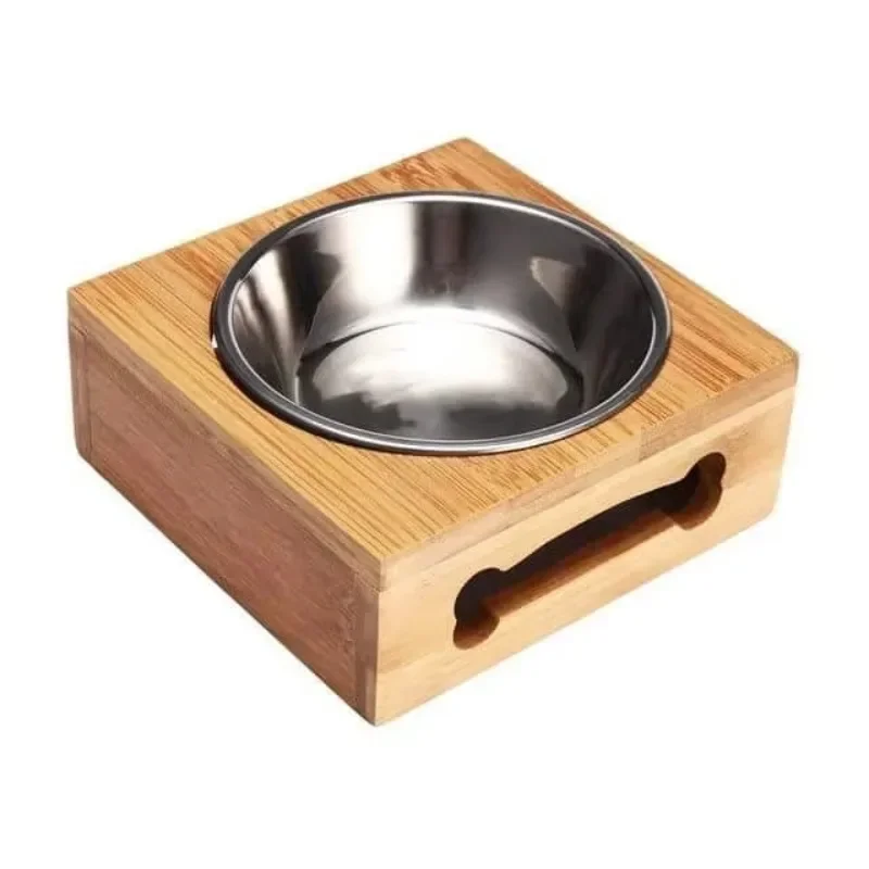 

Manufacture Pet Feeding Bowl Cat And Dog Pet Stand Feeder Bamboo Feeder
