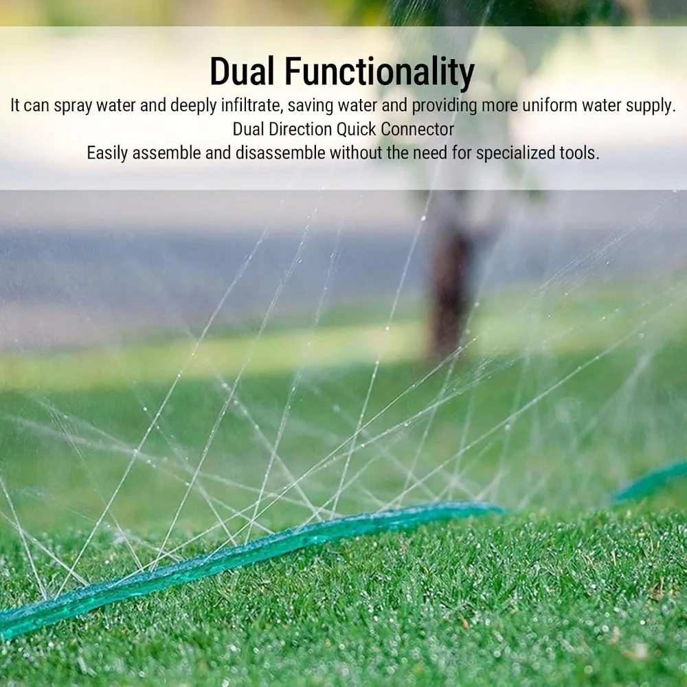 Flexible Garden Watering Hose 15 M PVC Garden Hose with Connector With Dual Quick Connect Lawn Watering Hose