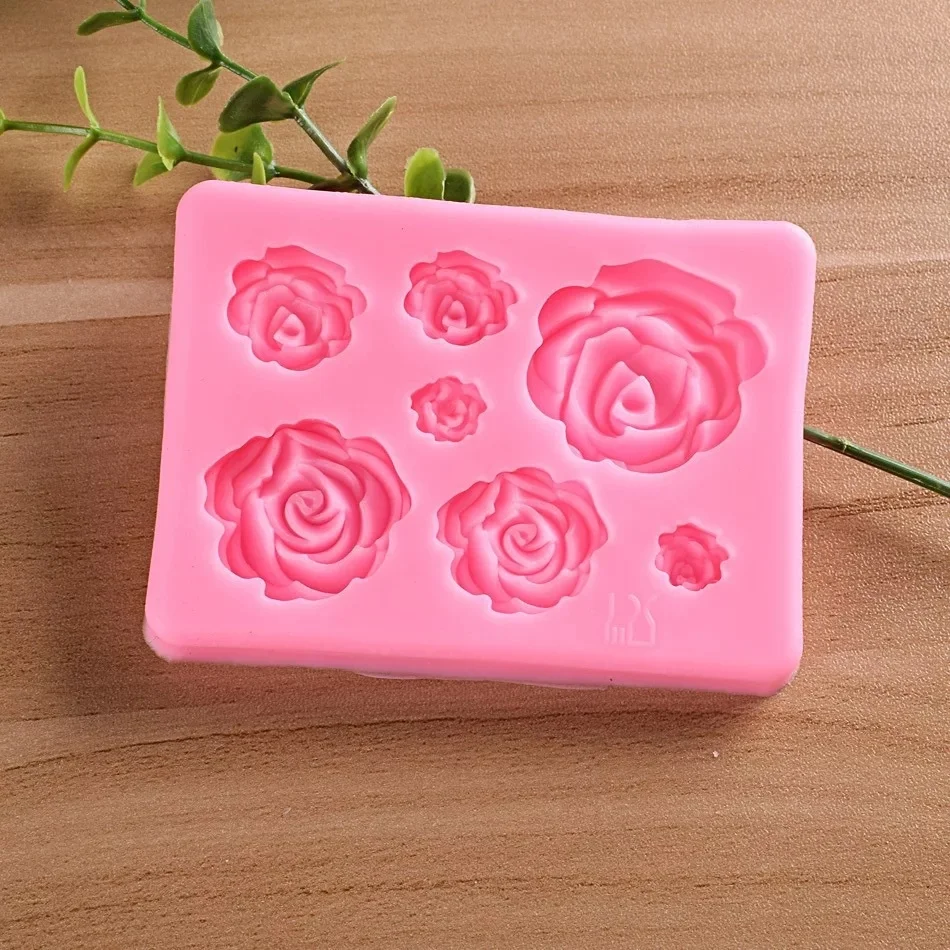 Rose Flowers Silicone Mold  Chocolate Fondant Cake Decorating Baking Tools