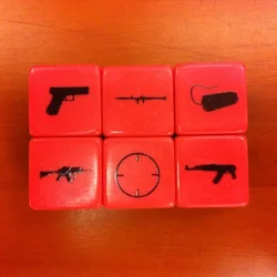 6 PCS/Set Red  Dice 16*16mm Puzzle Game Funny Dice Game