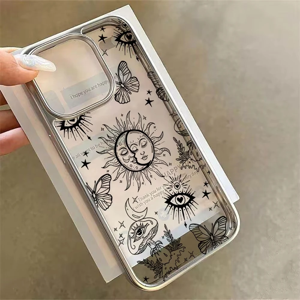 Sun Stars and Moon Art Design Phone Case For iPhone 17 Air 16e 16 Pro Max 15 14 Plus 13 12 11 Shockproof Silicone Back Cover view 4
