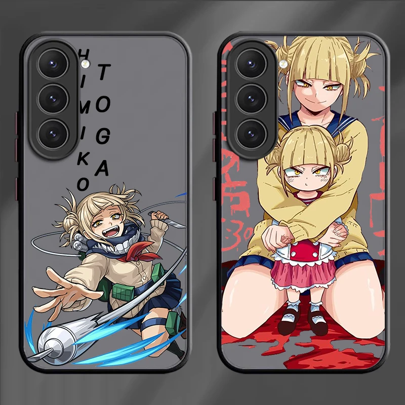 H-Himiko T-Toga Cartoon Cool Frosted Translucent For Samsung Galaxy S24 S23 S22 S21 S20 FE S10 S9 S8 Plus Ultra Pro 5G Cover