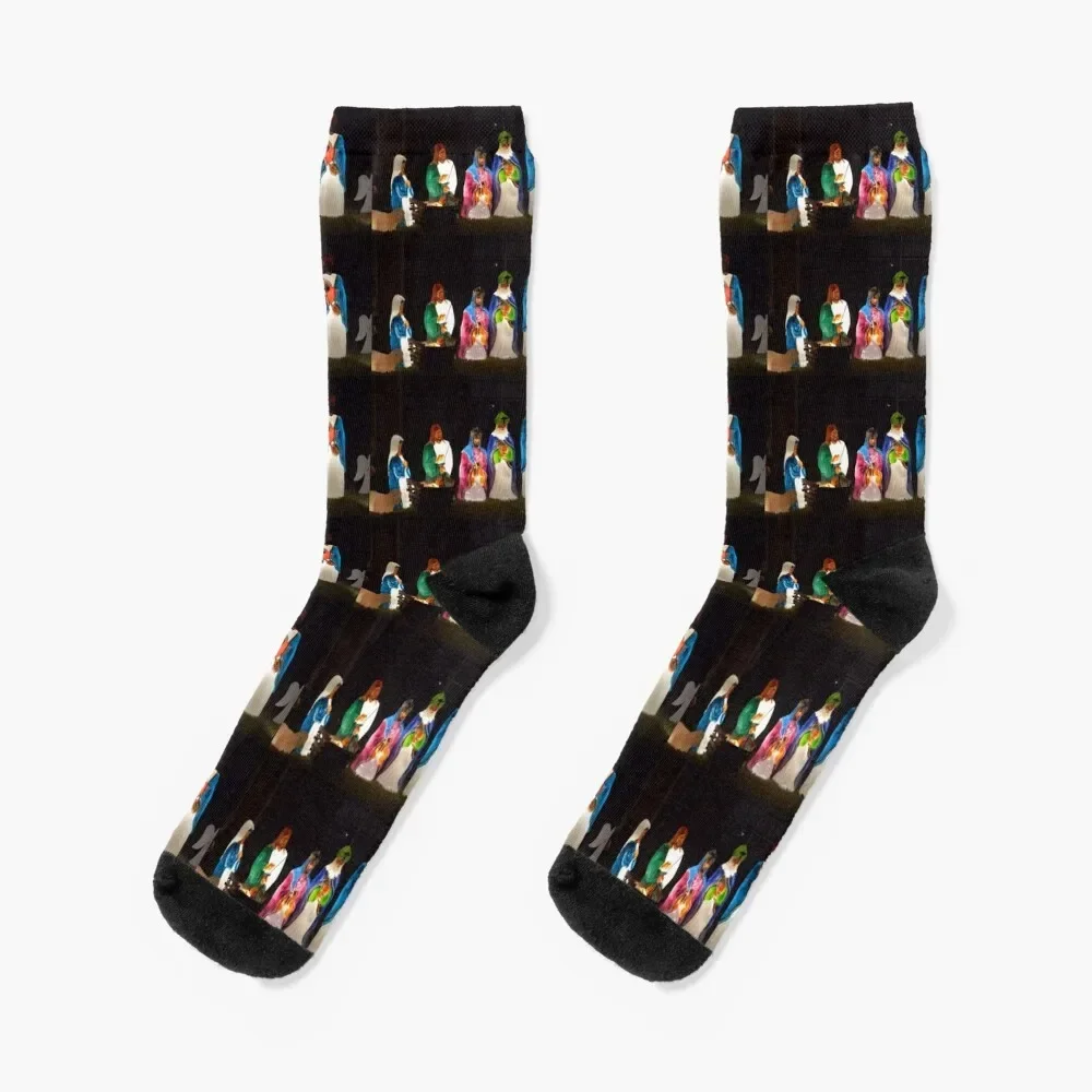 

The Nativity Socks gift New year's Mens Socks Women's