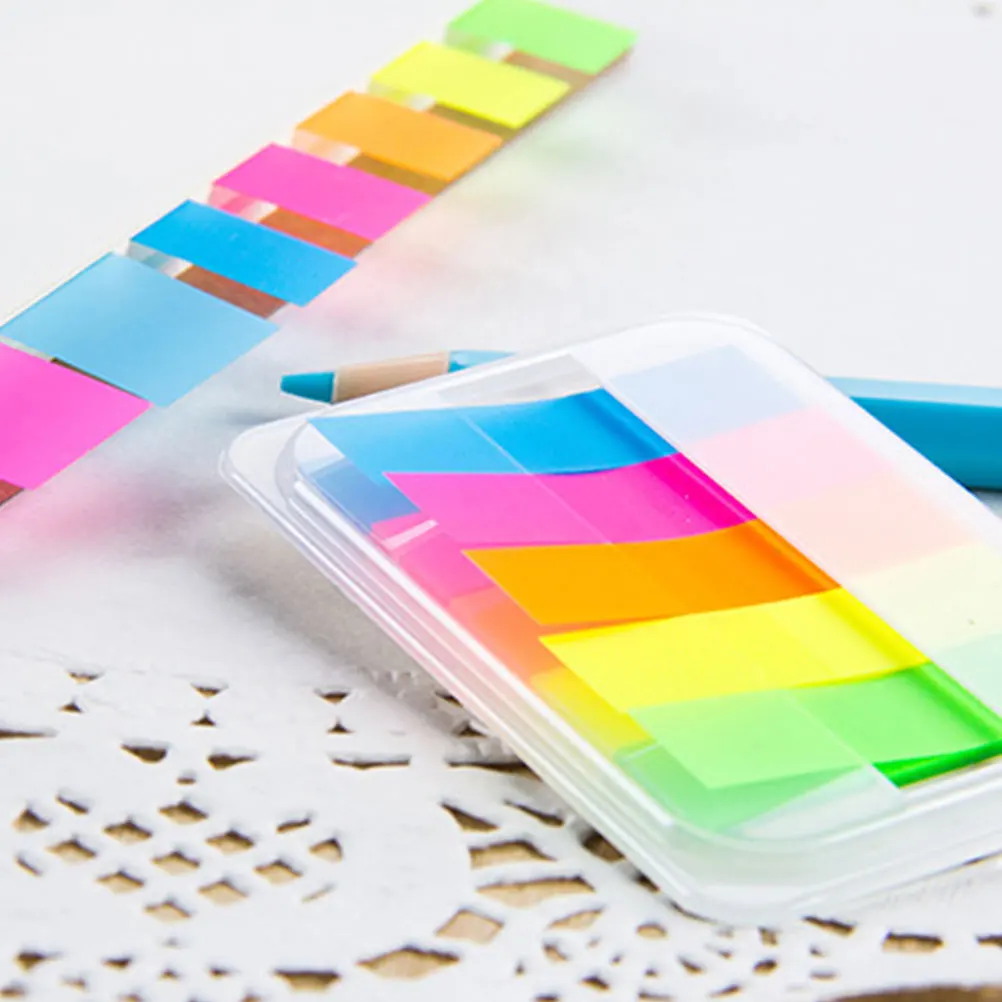 

3 Packs Fluorescent Neon Tabs Colorful Page Markers Writable PET Removable Book Document Flags Light Weight Easy