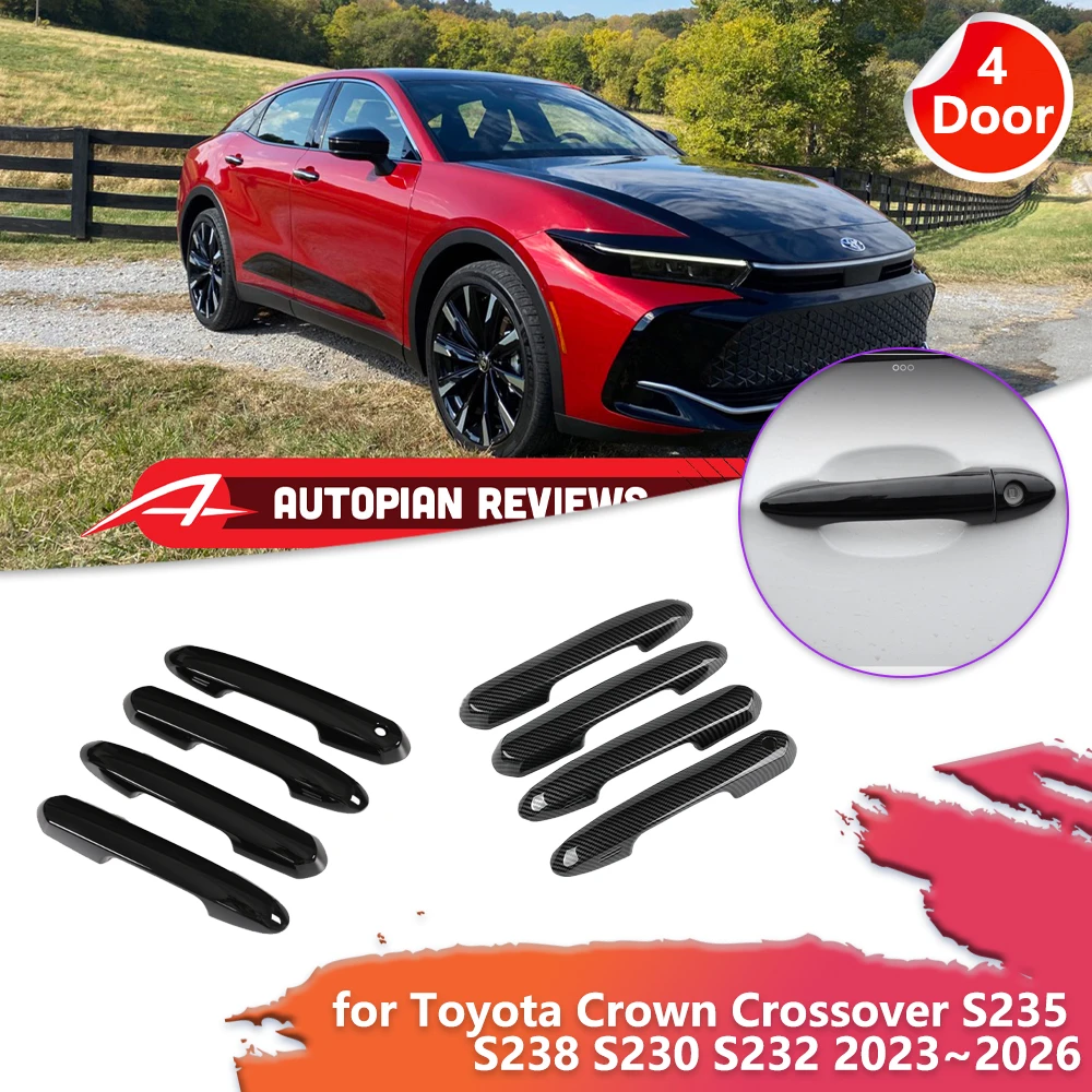 

Car Door Handle Cover for Toyota Crown Crossover S235 S238 S230 S232 2023~2026 ABS Chrome Sticker Trim Scratch Decor Accessories