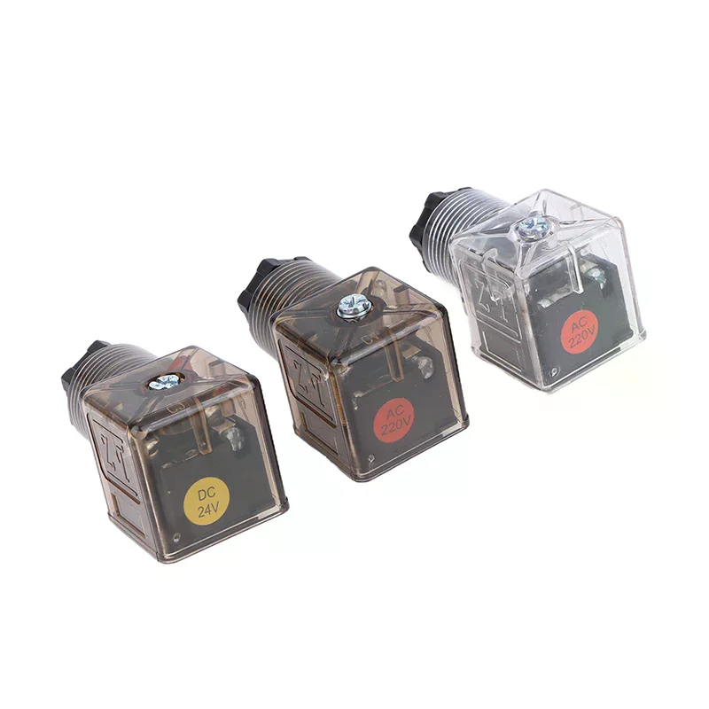 1Set Solenoid Coil Plug Hydraulic Valve Transparent Voltage Universal Accessories DC24 Solenoid Valve Solenoid Valve
