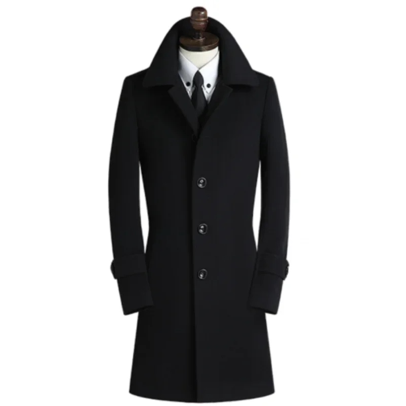 New Men's Clothing Coats & Jackets Wool & Blends for Men Obese Overcoat Wool Coat Male Plus Siz S- 4XL 5XL 6XL 7XL 8XL 9XL