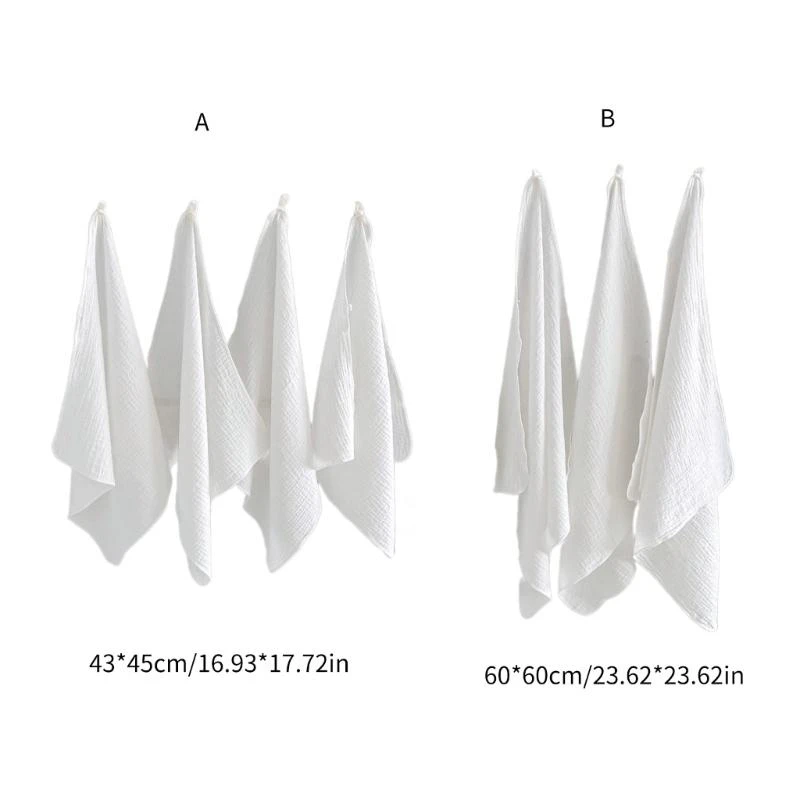 J15U 4 قطعة/3 قطعة القطن الصغار مريلة الطفل ملابس التجشؤ حديثي الولادة منشفة مربعة الشكل منديل صغير لينة تنفس الرضع منشفة #6