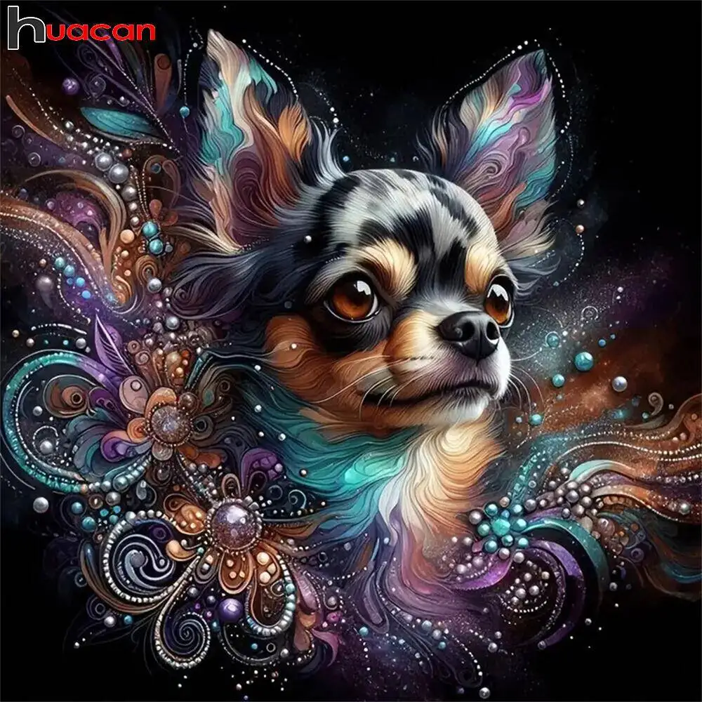 Huacan Diamant Malerei Tier Hund Neuheiten Diamant Mosaik Cartoon Mirroe Kunst Wohnkultur Diy Geschenk Strass Bilder