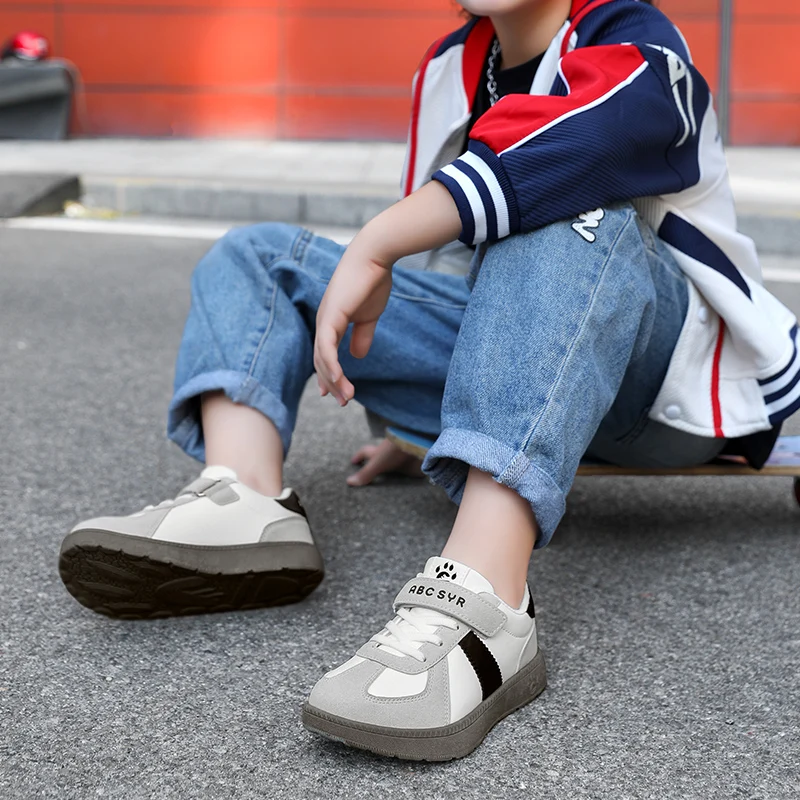 أحذية رياضية بتصميم كلاسيكي بمقدمة واسعة للأطفال، أحذية رياضية كاجوال بيرفوت للأولاد، أحذية رياضية مضادة للانزلاق للأطفال #3