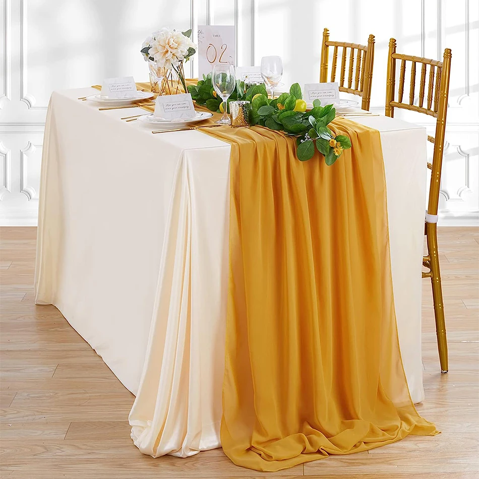 Sagegroene chiffon bruiloft tafeldecoratie, stoelbanden van mousseline, vintage verjaardagsfeest festival gang bruiloft boog decoratie