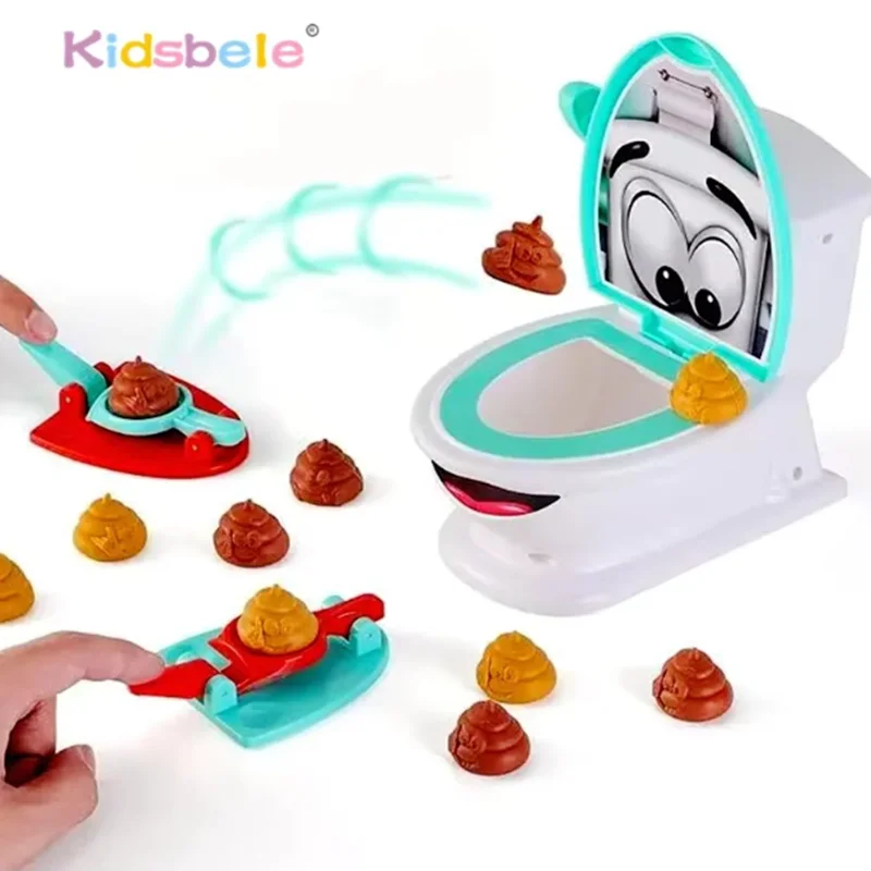 

Poop Shoot Toy Family School Party Creative Toy 2 Players Interactive Competitive Game Relaxation Tabletop PK Toilet Trick Toy