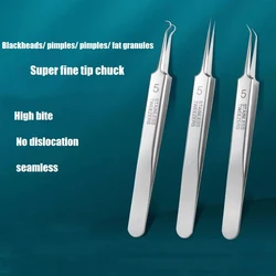 Pro Ultra-fine No. 5 Acne Blackhead Removal Tweezers Beauty Salon Acne Pimples Needles Deep Cleaner Clip Face Skin Care Tool