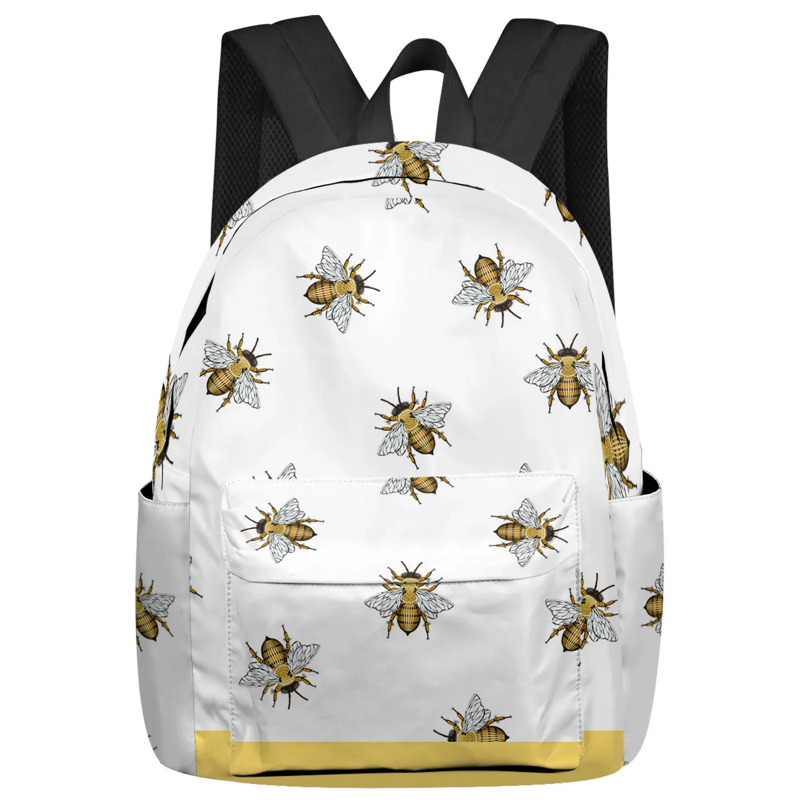 

Bee Insect Yellow Feminina Backpacks Teenagers Student School Bags Laptop Custom Backpack For Men Women Female Travel Mochila